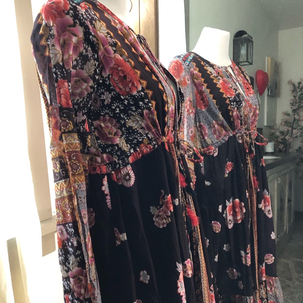Lydia cotton patchwork floral prairie maxi dress - Picture 7 of 9